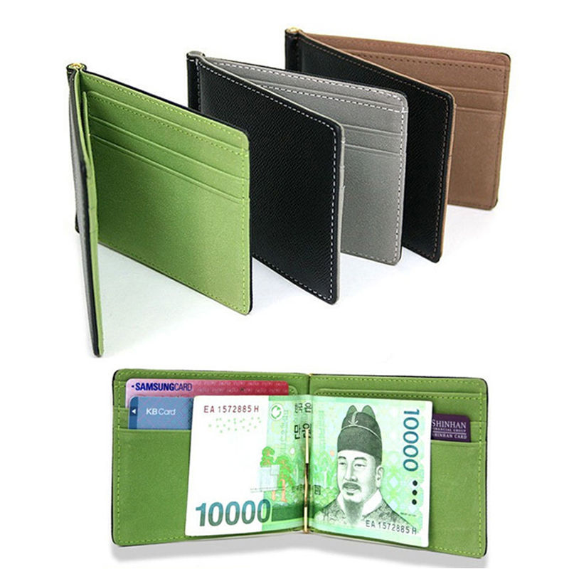 Money Clip Magnetic - 슬림 남성 가죽 머니 클립 지갑,