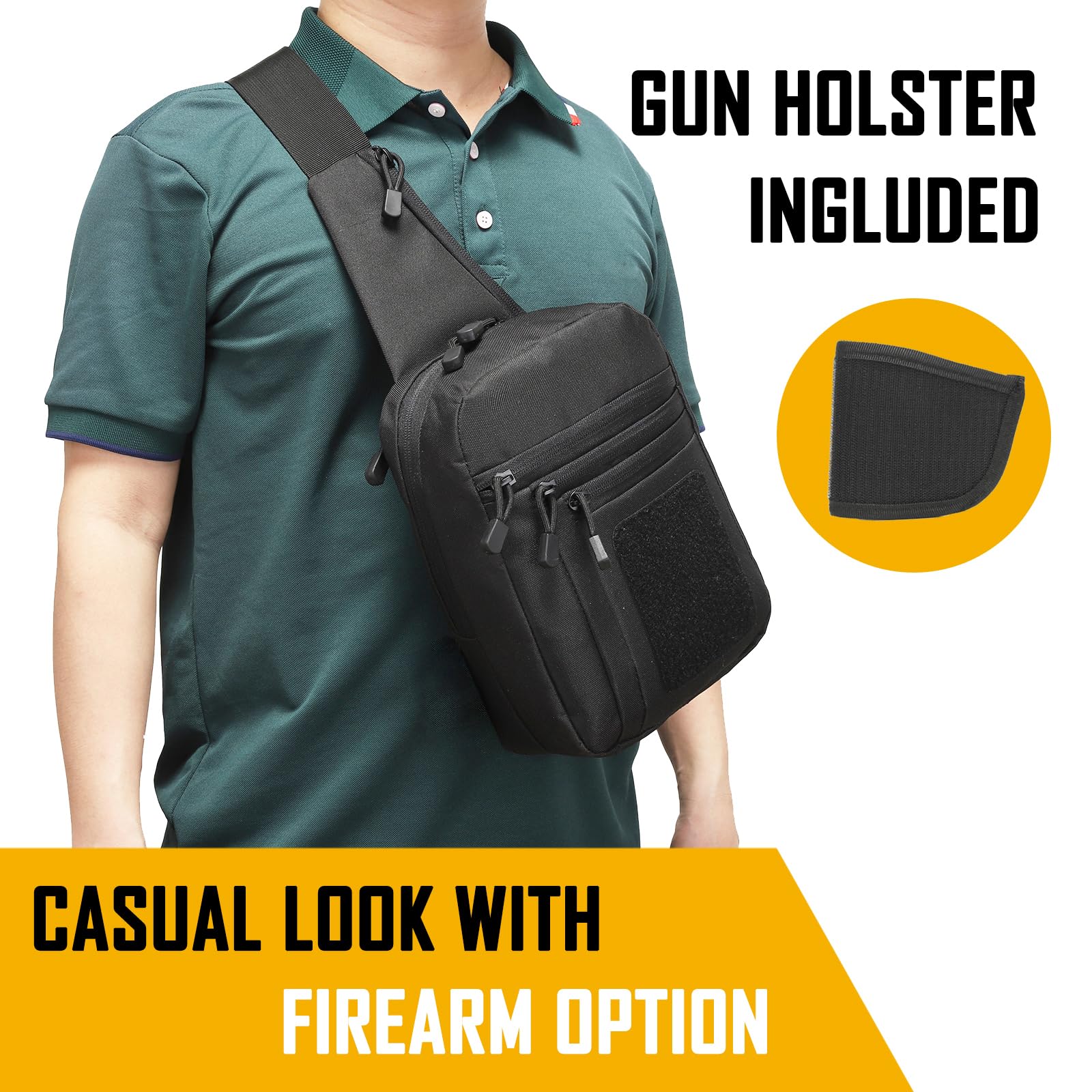 남성용 은닉 휴대 크로스바디 백, CCW 슬링 백 ED - Edc Carry For Men 리뷰 및 가격