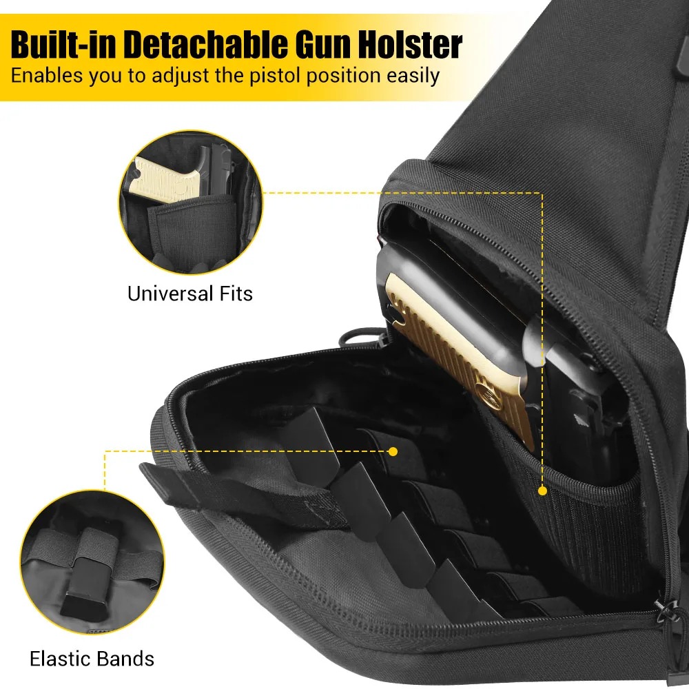 숨김 휴대용 가슴총 가방 권총 보관 가방 전술 슬링 숄 - Edc Carry Pistols 리뷰 및 가격