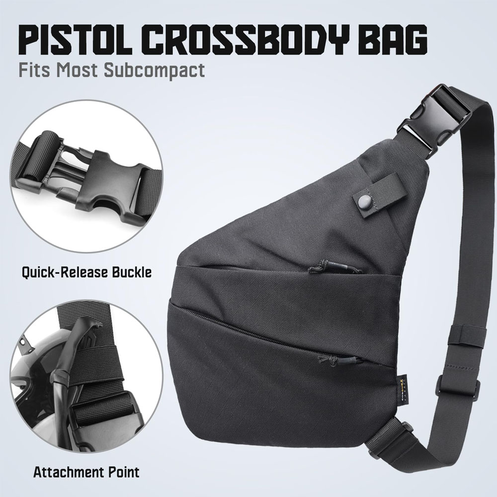 전술 숨겨진 총 운반 가방 남자 크로스 바디 슬링 가방 - Edc Carry Pistols 리뷰 및 가격