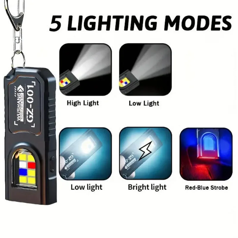 강력한 미니 COB LED 키체인 손전등 USB C 충 - Keychain Flashlight 리뷰 및 가격