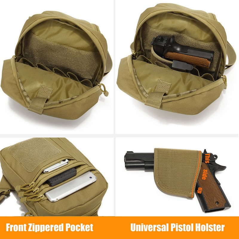새로운 전술 가슴 가방 권총 홀스터, 은폐 총 운반 파 - Edc Concealed Carry Backpack 리뷰 및 가격